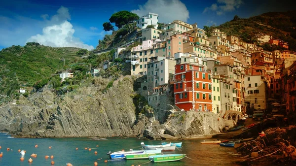 Città di Rio Maggiore, Cinque Terre, Italia — Foto Stock