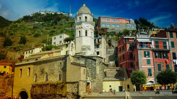 Miejscowości Vernazza, Cinque Terre, Włochy — Zdjęcie stockowe