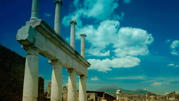 La ville ancienne Pompéi, monument historique en Italie — Photo