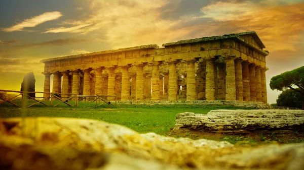 Археологические руины Пестума — стоковое фото