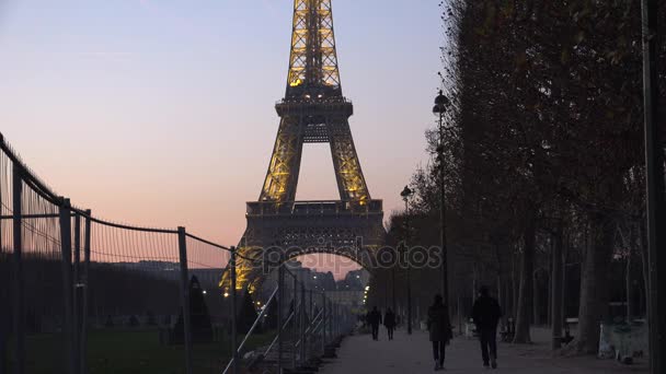 PARIS - circa 2017: Jardins de Luxemburgo em Paris. Com 22,5 hectares, é o segundo maior parque da cidade, e o palácio é a casa do Senado francês. . — Vídeo de Stock