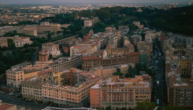 «Ana sayfa» cityscape, Vatikan ve Roma görünümünü günbatımı Zamanı