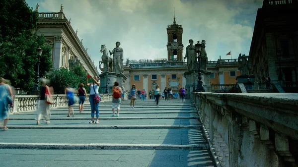 Piazza del Campidoglio em Capitoline Hill em Roma . — Fotografia de Stock