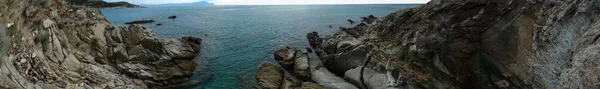 Seaside Greece Beautiful Rocks Halkidiki Vourvourou Panorama — Stockfoto