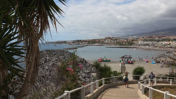 Tenerife Espanha Circa 2019 Costa Adeje Uma Cidade Muito Popular — Fotografia de Stock
