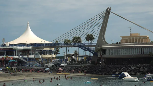 Tenerife Espanha Circa 2019 Costa Adeje Uma Cidade Muito Popular — Fotografia de Stock