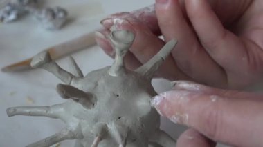 Kil şeklinde koronavirüs şeklinde modelleme.