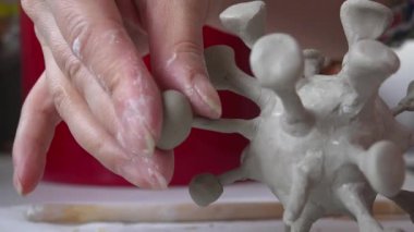 Kil şeklinde koronavirüs şeklinde modelleme.