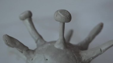 Kil şeklinde koronavirüs şeklinde modelleme.