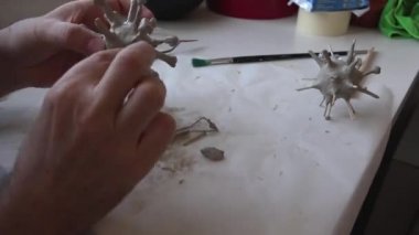 Kil şeklinde koronavirüs şeklinde modelleme.