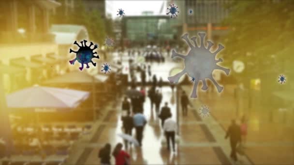 Lugares Famosos Londres Infectados Con Coronavirus Covid Motion Graphics Animation — Vídeos de Stock