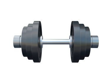 Beyaz arka plan üzerinde halter