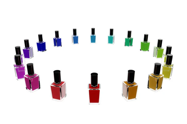 Group of bright nail polishes — Stock Photo, Image