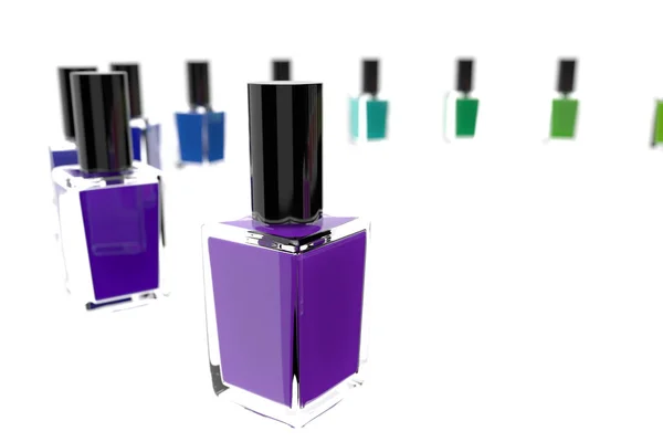 Group of bright nail polishes — Stock Photo, Image