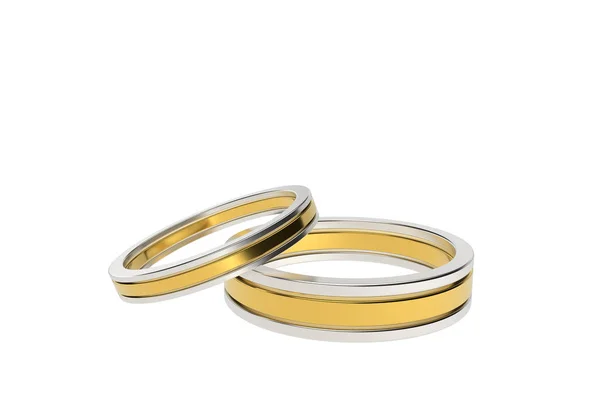 Golden wedding rings — Stock Photo, Image