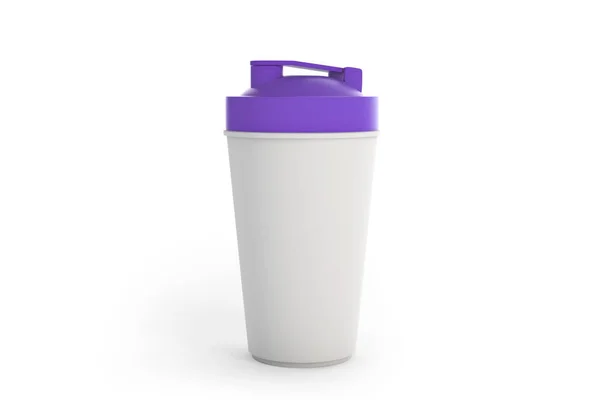 3d rendering of dark purple shaker on white background — Stock Photo, Image