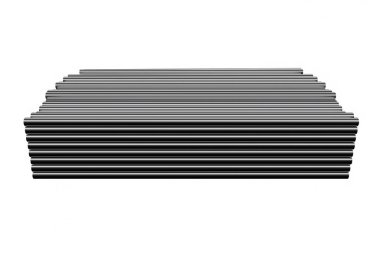 beyaz zemin üzerine metal borular