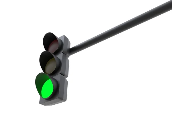 Traffic light isolated on white background — Stock Photo, Image