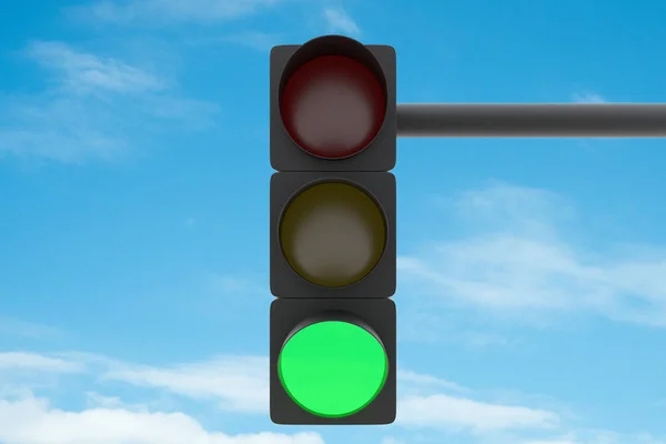 Traffic light isolated on white background — Stock Photo, Image