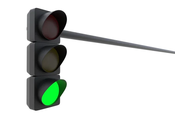 Traffic light isolated on white background — Stock Photo, Image