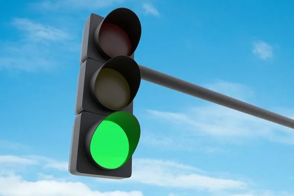 Traffic light isolated on white background — Stock Photo, Image