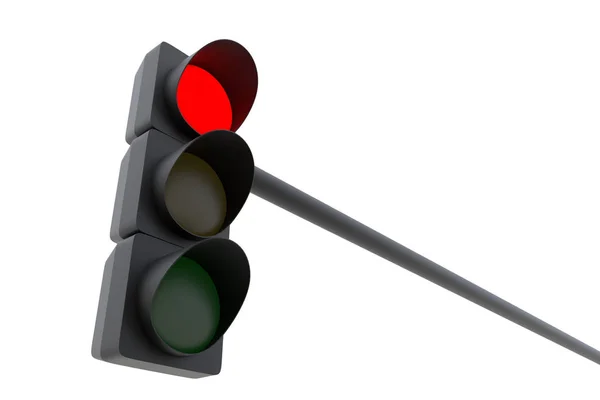 Traffic light isolated on white background — Stock Photo, Image