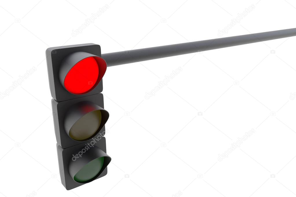 traffic light isolated on white background