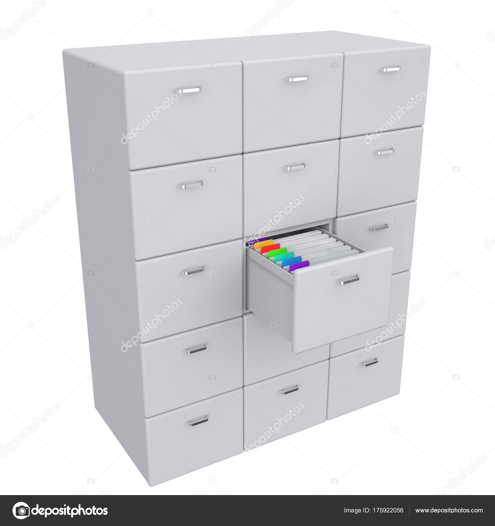 Colored Folders For Documents In Cabinet Stock Photo C Logicbomb