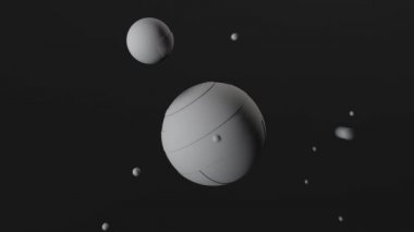 Soyut küreler. CGI hareketli arka planlar.