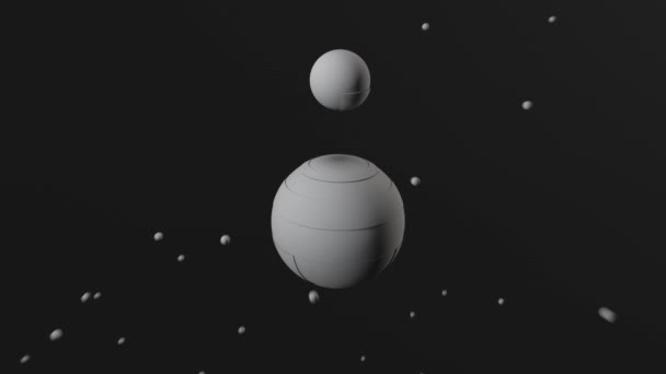 sphères abstraites. Fonds de mouvement CGI .