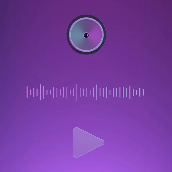 Speaker on purple background — Stock Photo, Image