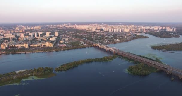 Aerial most zachód słońca — Wideo stockowe