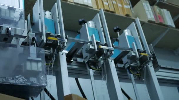 Automatische Bedienung der Maschine im Werk — Stockvideo