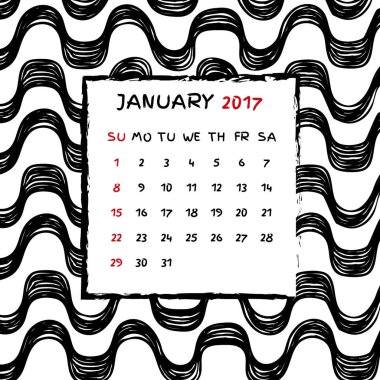 İngilizce takvim 2017.