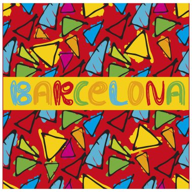 Vektör desen üçgen el çekilmiş.