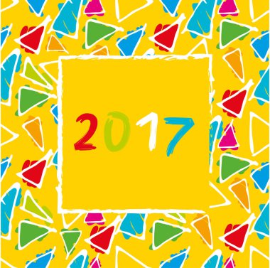 İspanyol takvim 2017 şablonu.