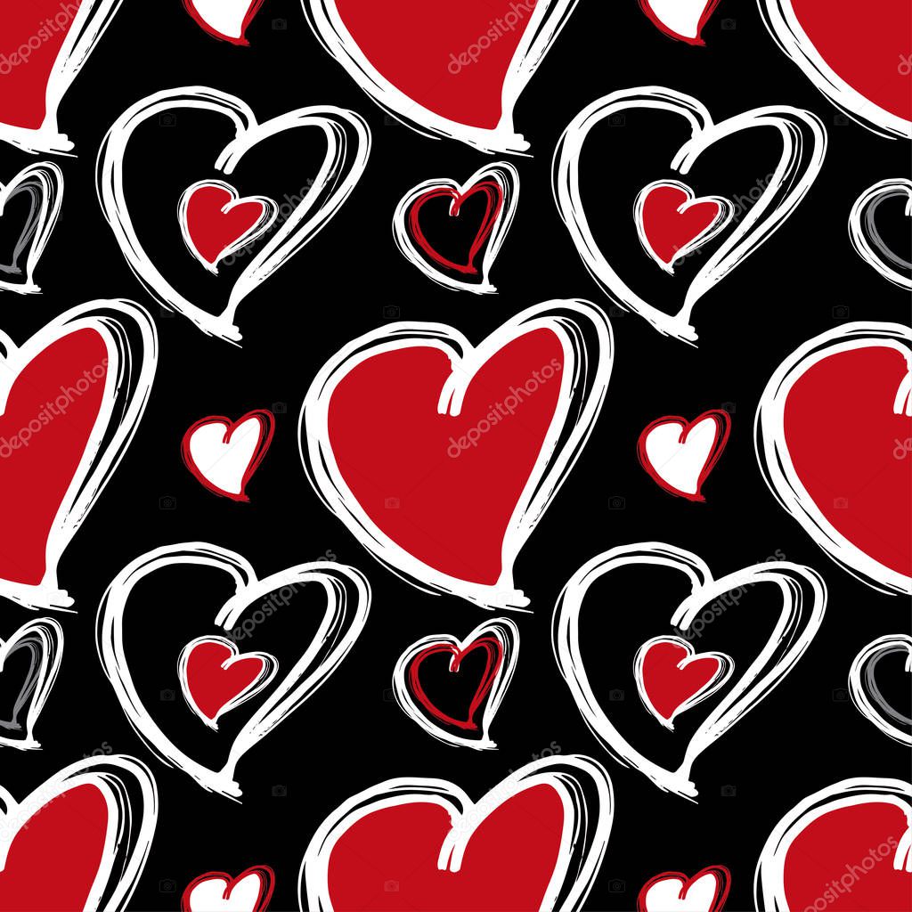 Romantic seamless pattern.