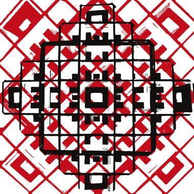 Geometrik retangle desen.