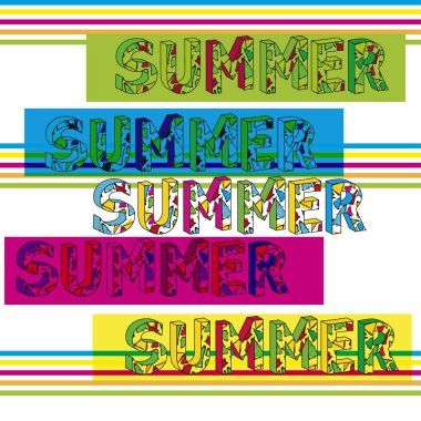 Yaz vektör şablonu.