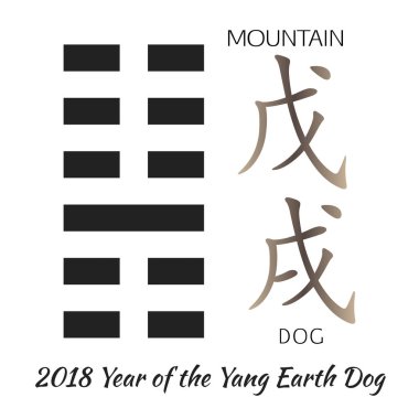 Çin falı - sarı dünya köpek.