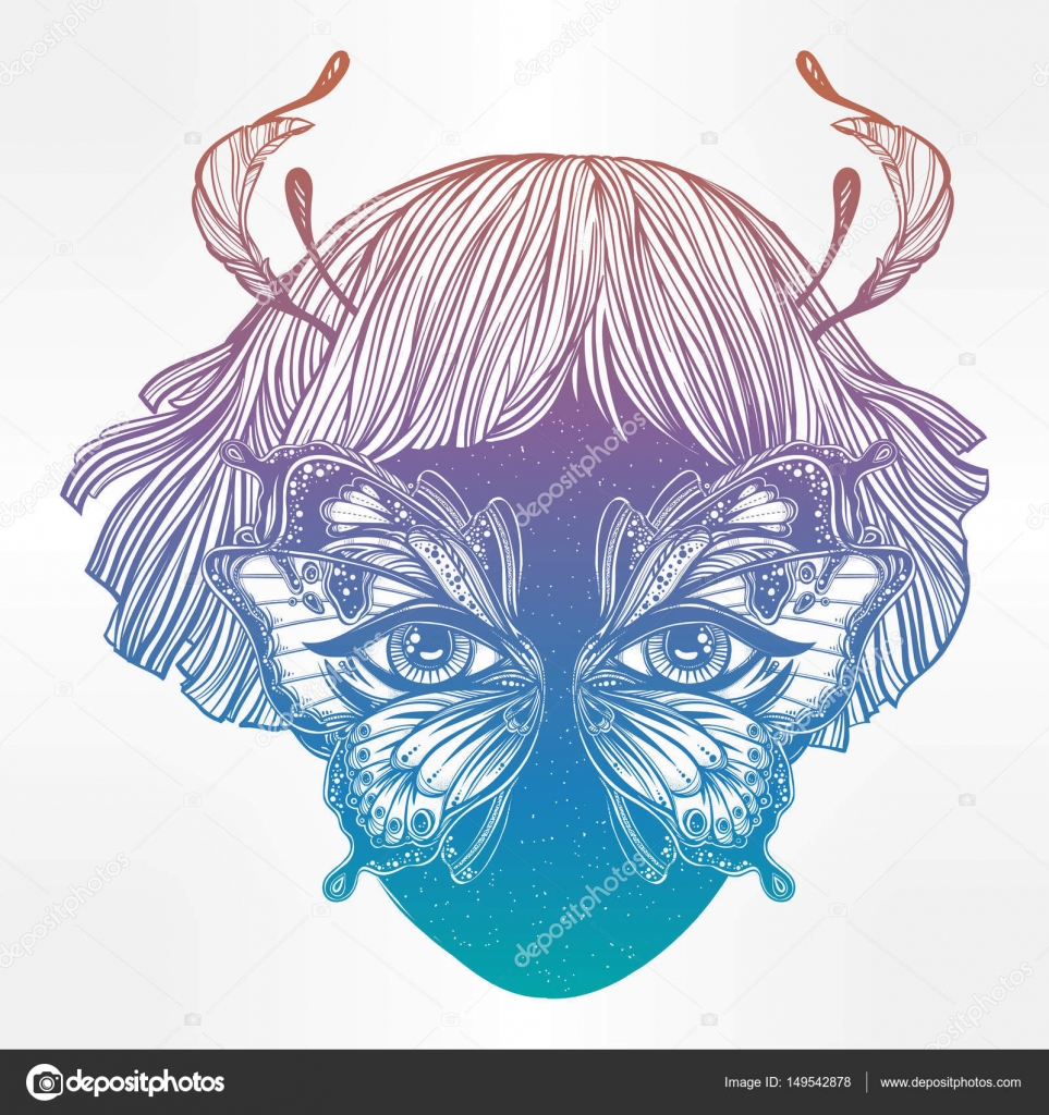 Illustrazione di vettore Fantasia occultismo l arte del tatuaggio libri da colorare stampe Alla moda stampa