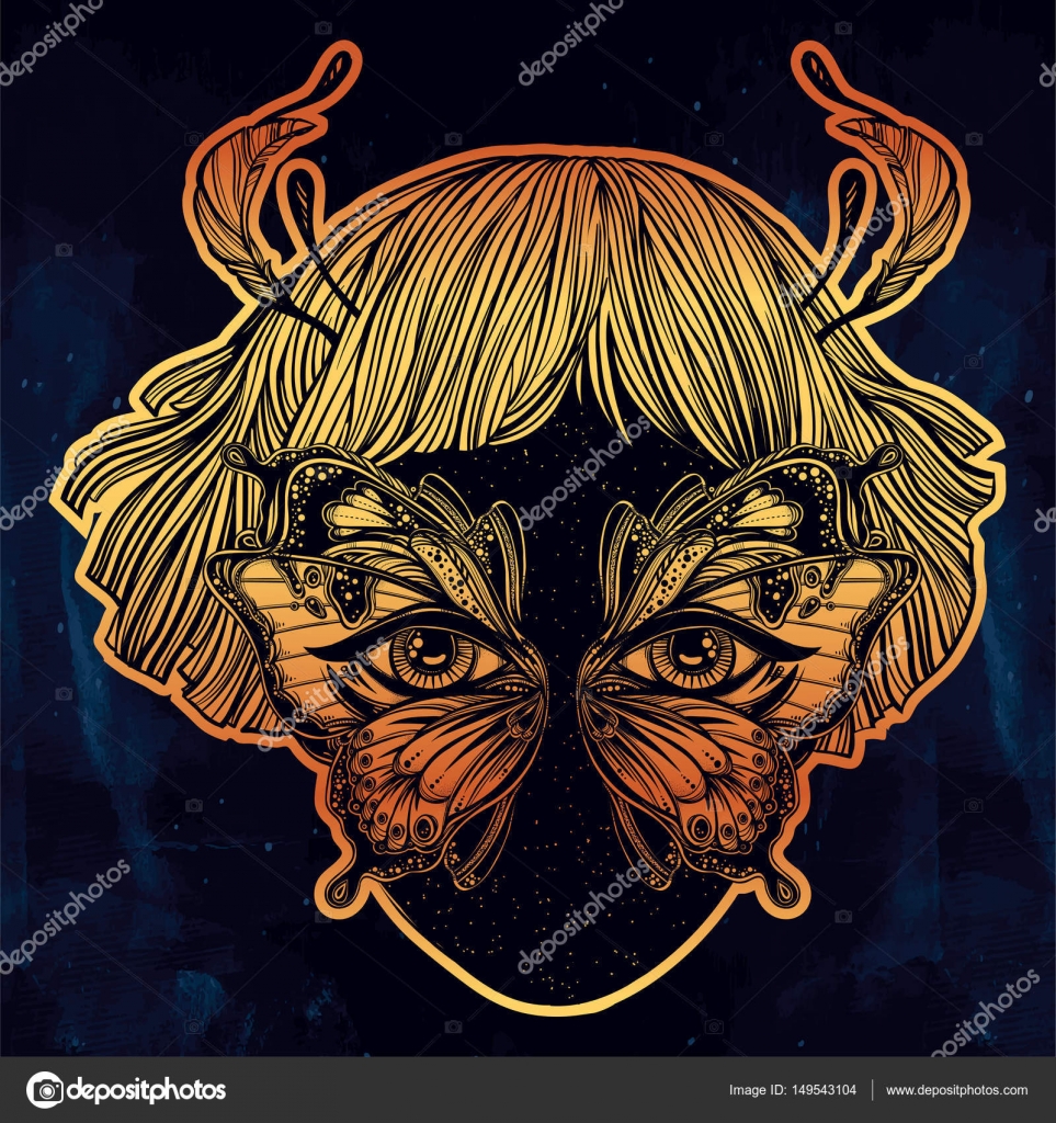 Illustrazione di vettore Fantasia occultismo l arte del tatuaggio libri da colorare stampe Alla moda stampa