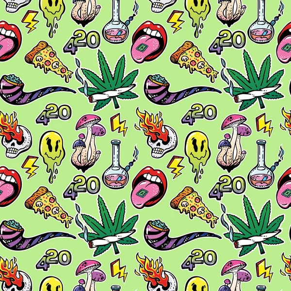 Seamless pattern with drugs psychedepic elements Stock Vector Katja87 155128664 Stop doing drugs now