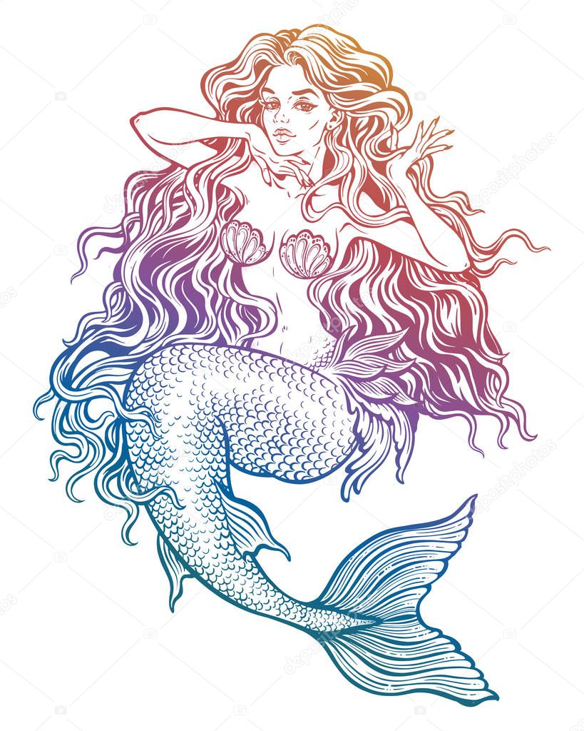 Free Free 119 Mermaid Moon Svg SVG PNG EPS DXF File
