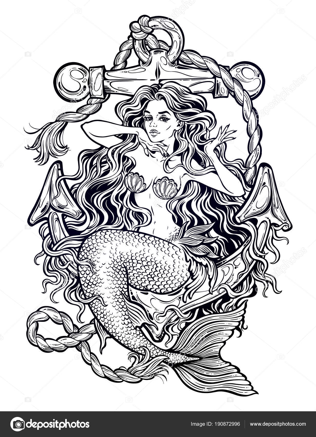 Free Free Mermaid Anchor Svg 87 SVG PNG EPS DXF File