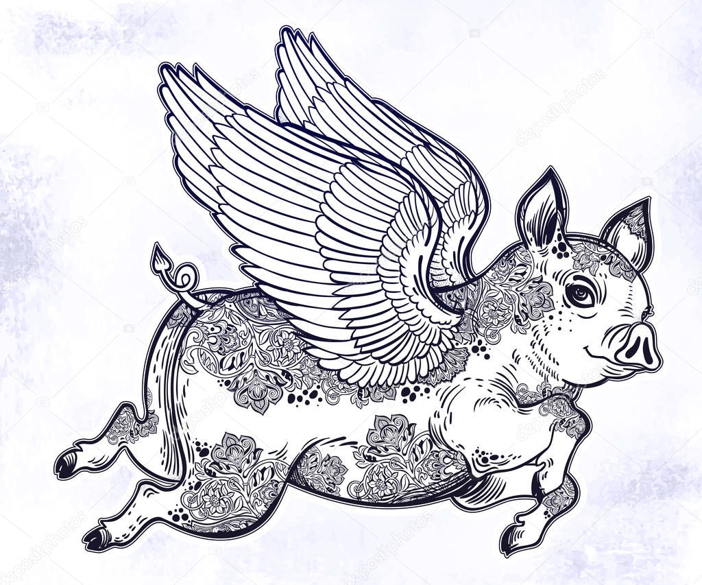 Необычные животные рисунок фантастика свинья