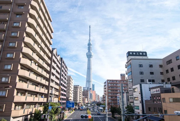 Tokyo Skytree şehir merkezinde görünümden. — Stok fotoğraf
