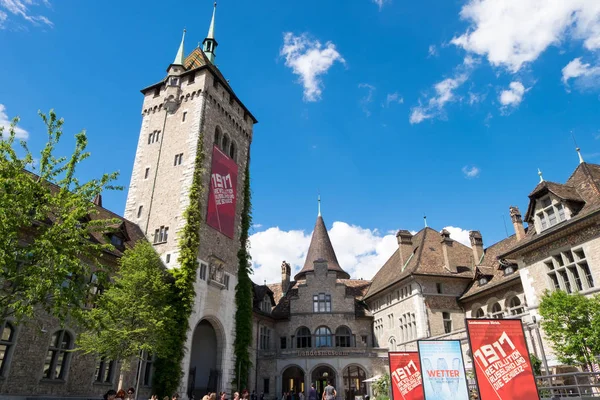13 mai 2017 - Zurich, Suisse : Le musée national suisse, situé dans le quartier de la vieille ville de Zurich, à côté de Hauptbahnhof . Photo De Stock