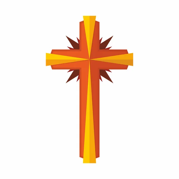 Christelijke symbool. Kruis van de heer en Heiland Jezus Christus. — Stockvector