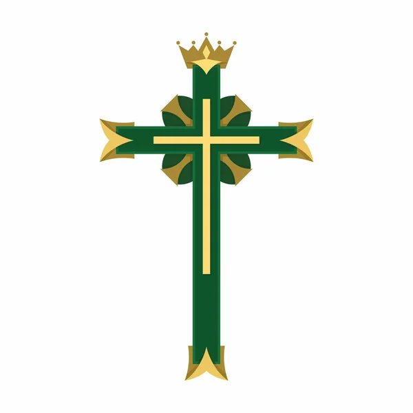 Christelijke symbool. Kruis van de heer en Heiland Jezus Christus. — Stockvector